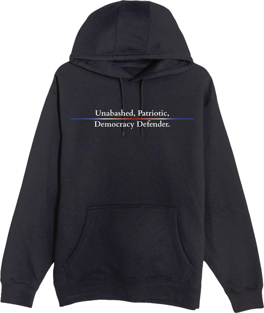 Democracy Defender  - Heavyweight Unisex Hooded Pocket Sweatshirt